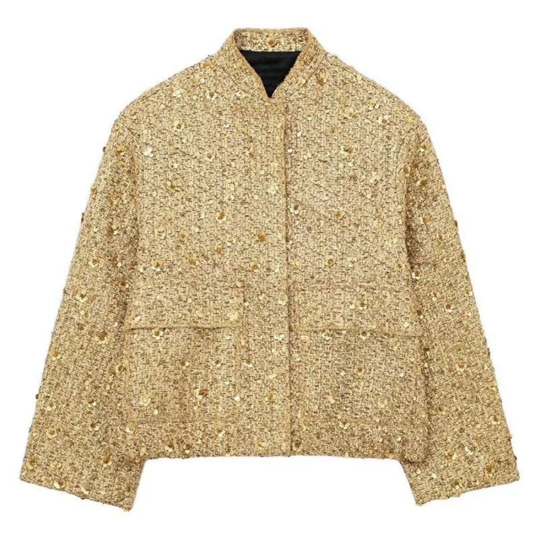 Women's Oversized Sequin Party Jacket | Lightweight