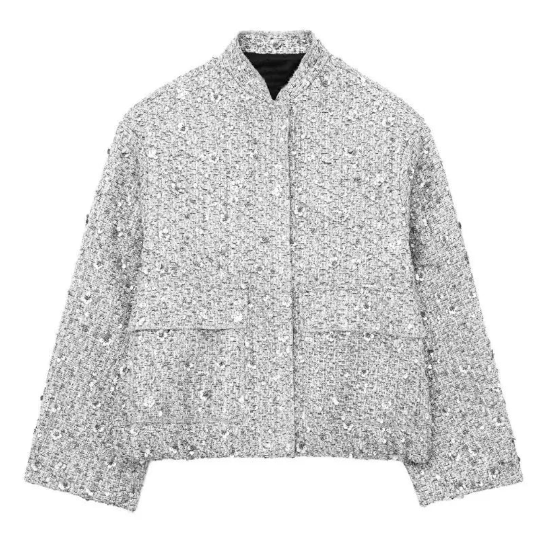 Women's Oversized Sequin Party Jacket | Lightweight