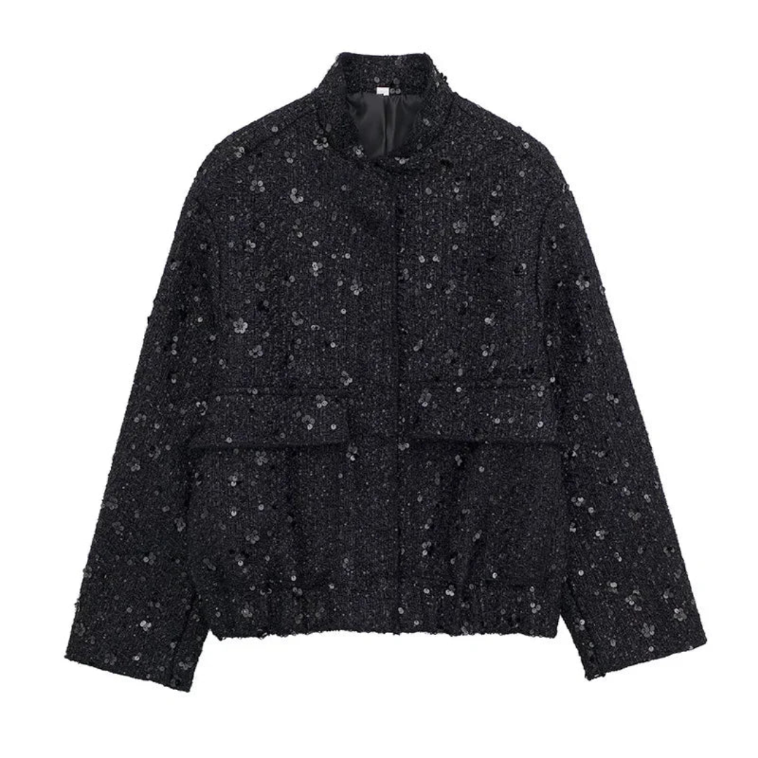 Women's Oversized Sequin Party Jacket | Lightweight