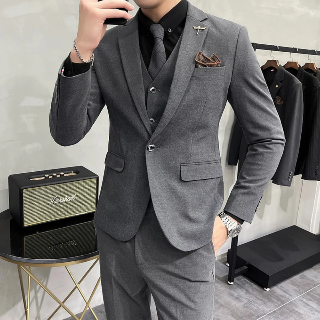 Herren Schlanke Passform Dreiteiliges Set | Formell