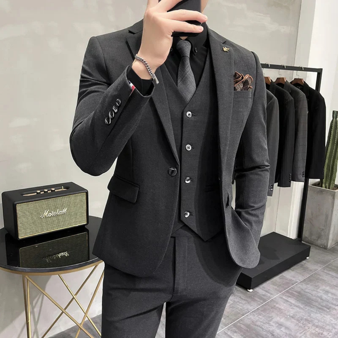 Herren Schlanke Passform Dreiteiliges Set | Formell