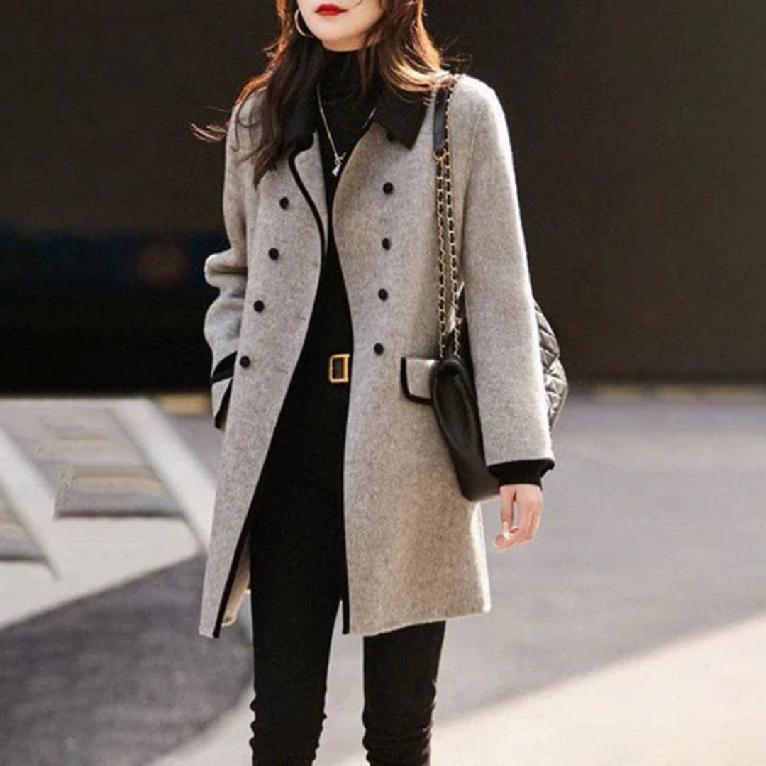 Damen Lange Winter Trench Mantel | Langarm