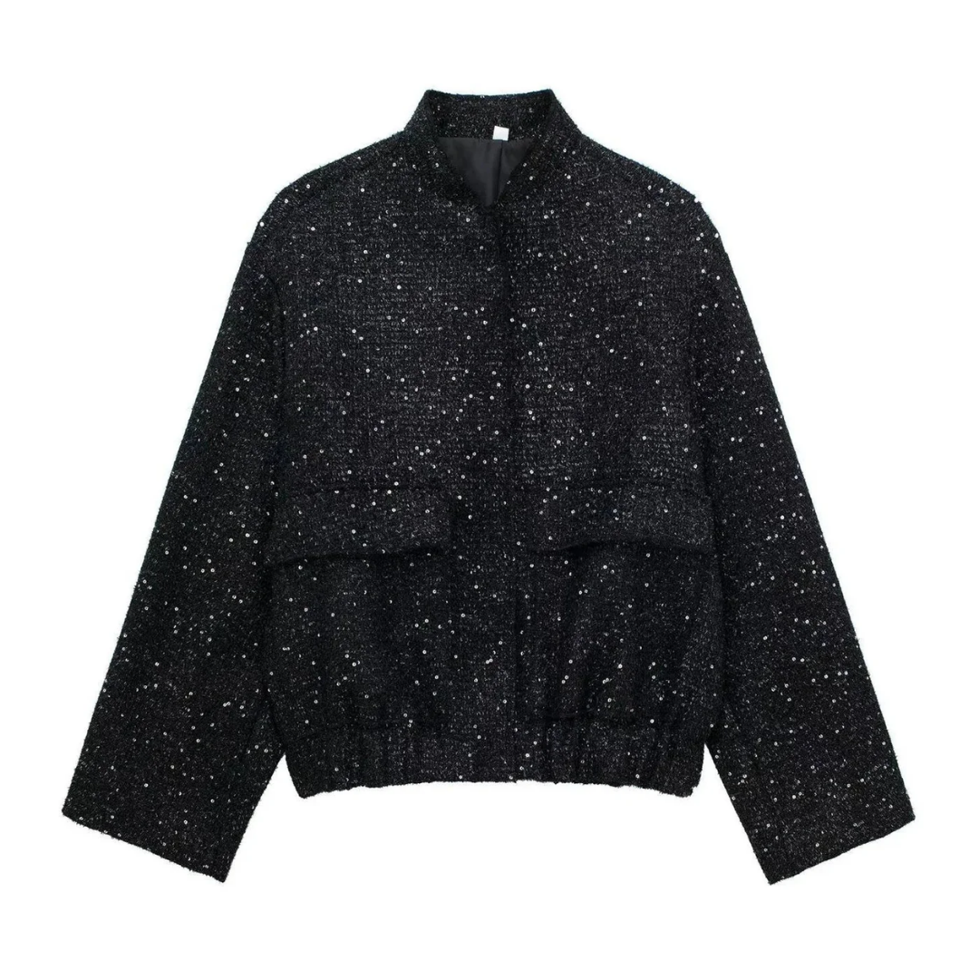 Women's Oversized Sequin Party Jacket | Lightweight