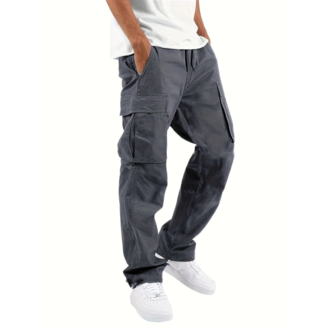 Men's Straight Cut Cargo Pants | Wide Leg