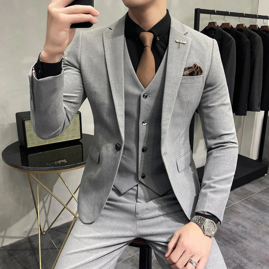 Herren Schlanke Passform Dreiteiliges Set | Formell
