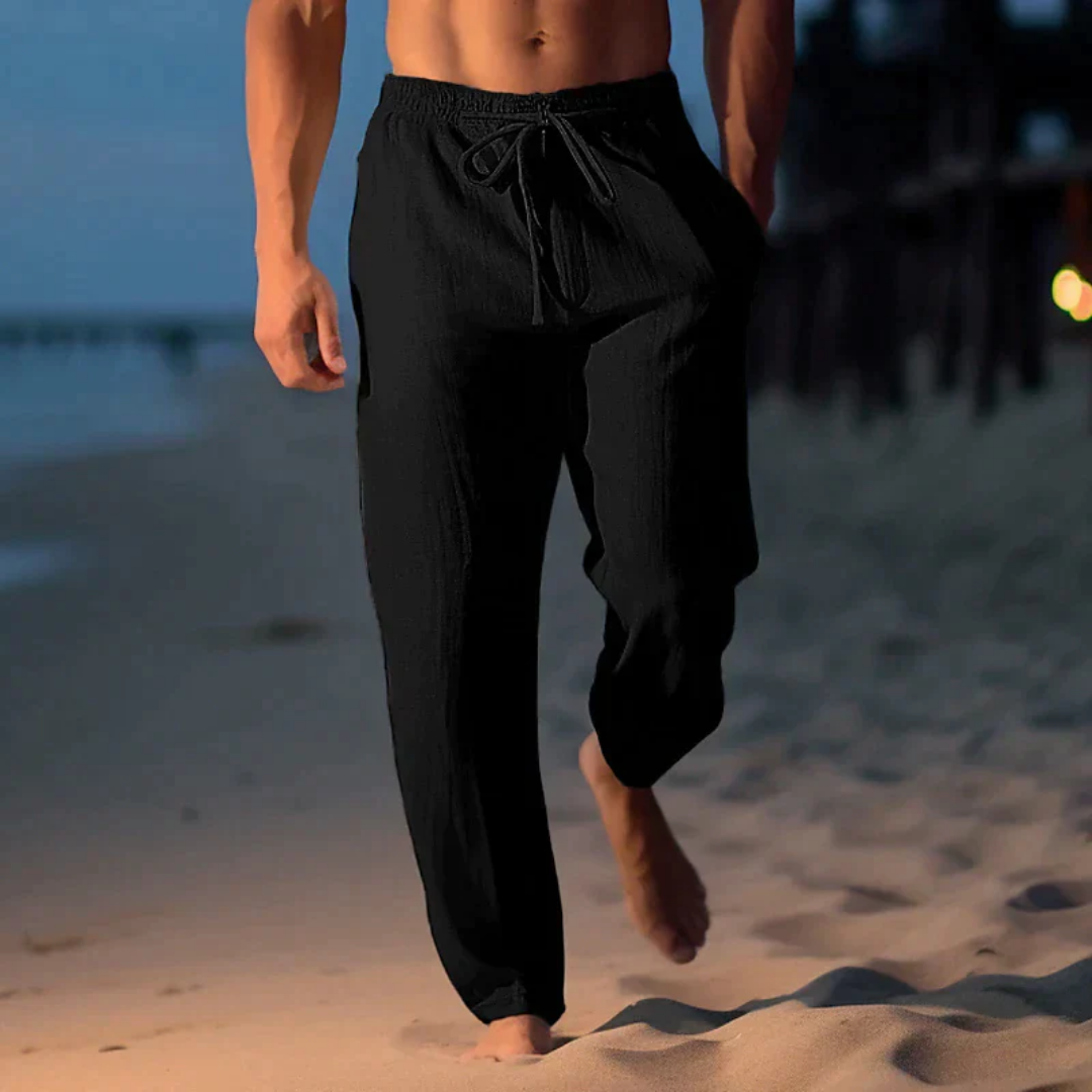Men's Low Rise Summer Pants | Wide Leg