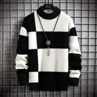 Herren Rundhalsausschnitt Winter Warme Pullover | Langarm