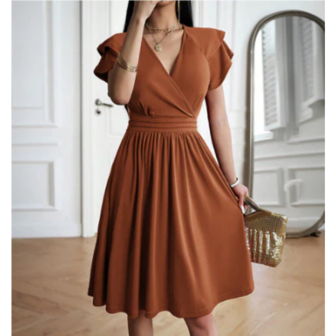 Women's Elegant A Line Wrap Dress | Midi