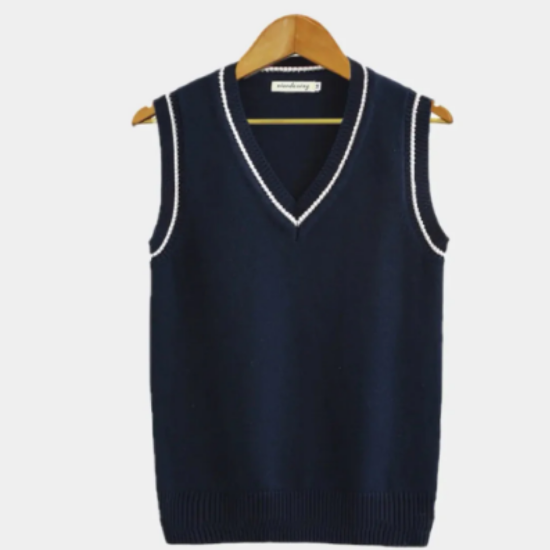 Men's Warm V Neck Sleeveless Sweater |  Knitted