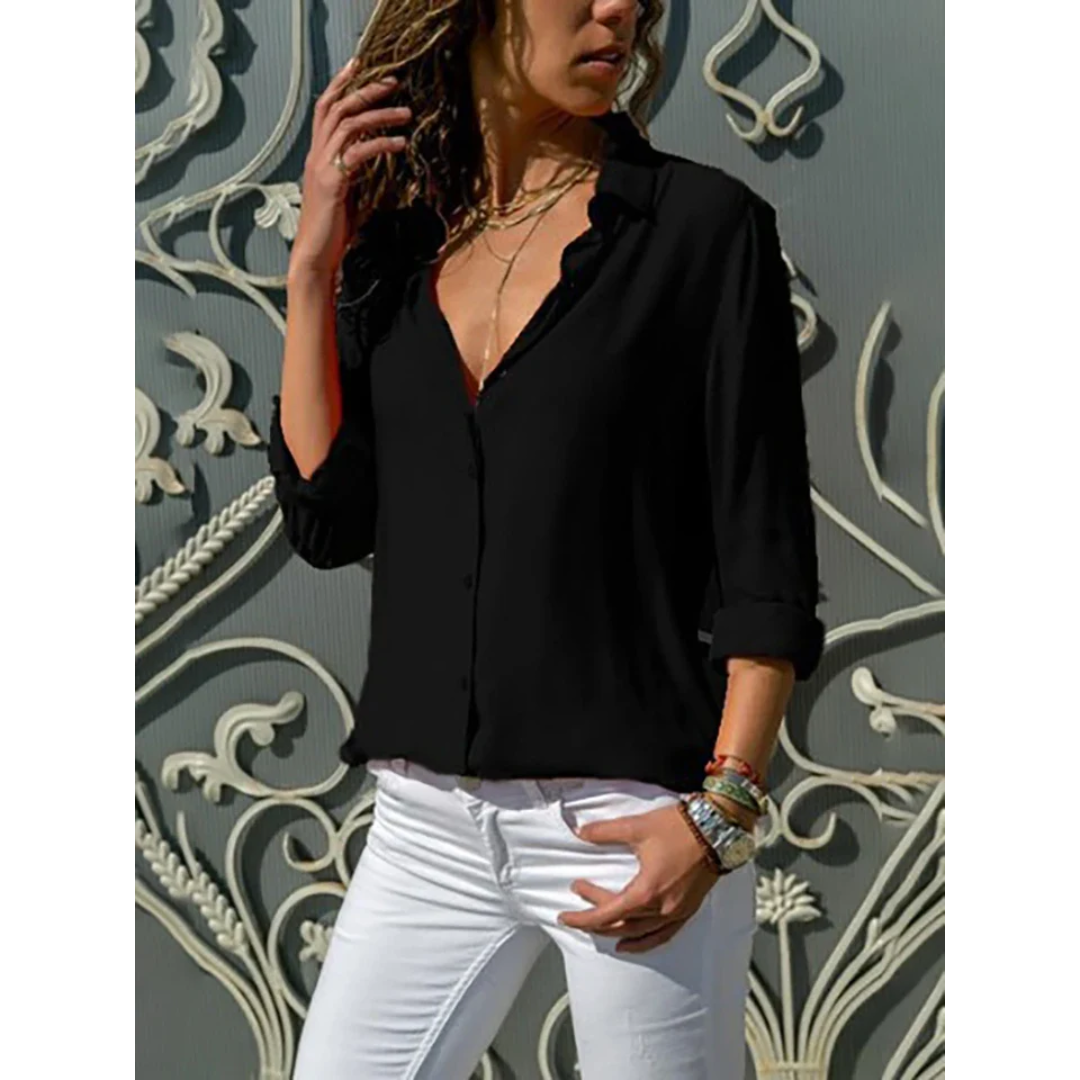 Women's Classic Summer Button Down Shirt | Long