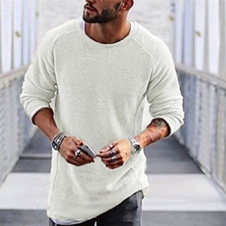 Declan | Stylischer langer Strickpullover für Herren