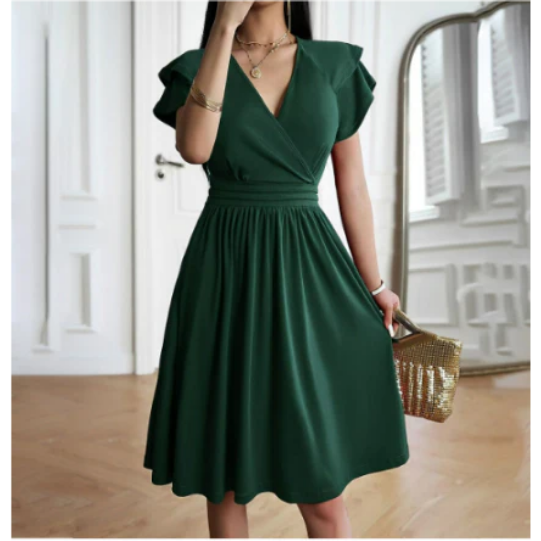 Women's Elegant A Line Wrap Dress | Midi