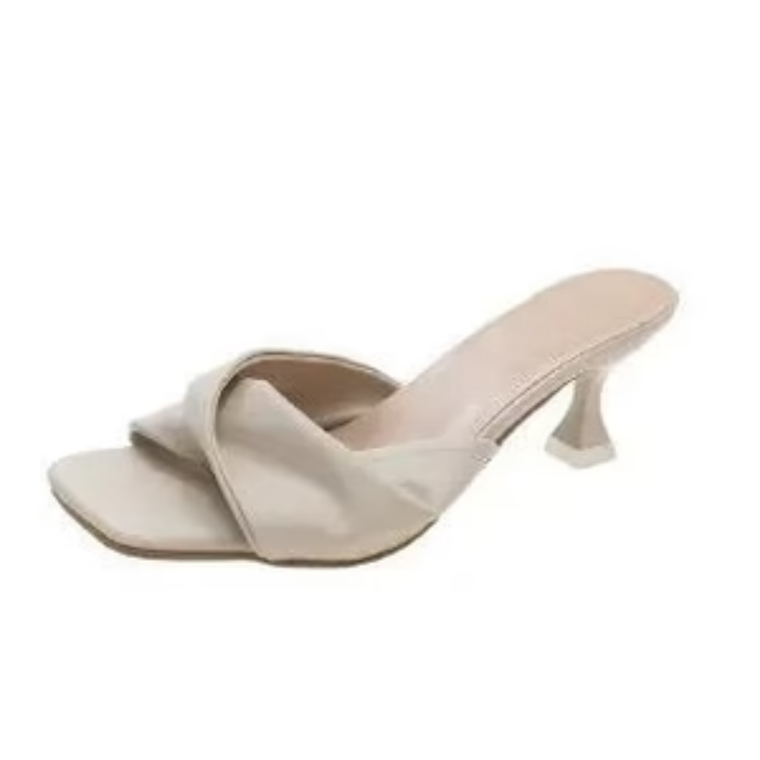 Women's Fancy Open Toe Heeled Sandals | Slip On
