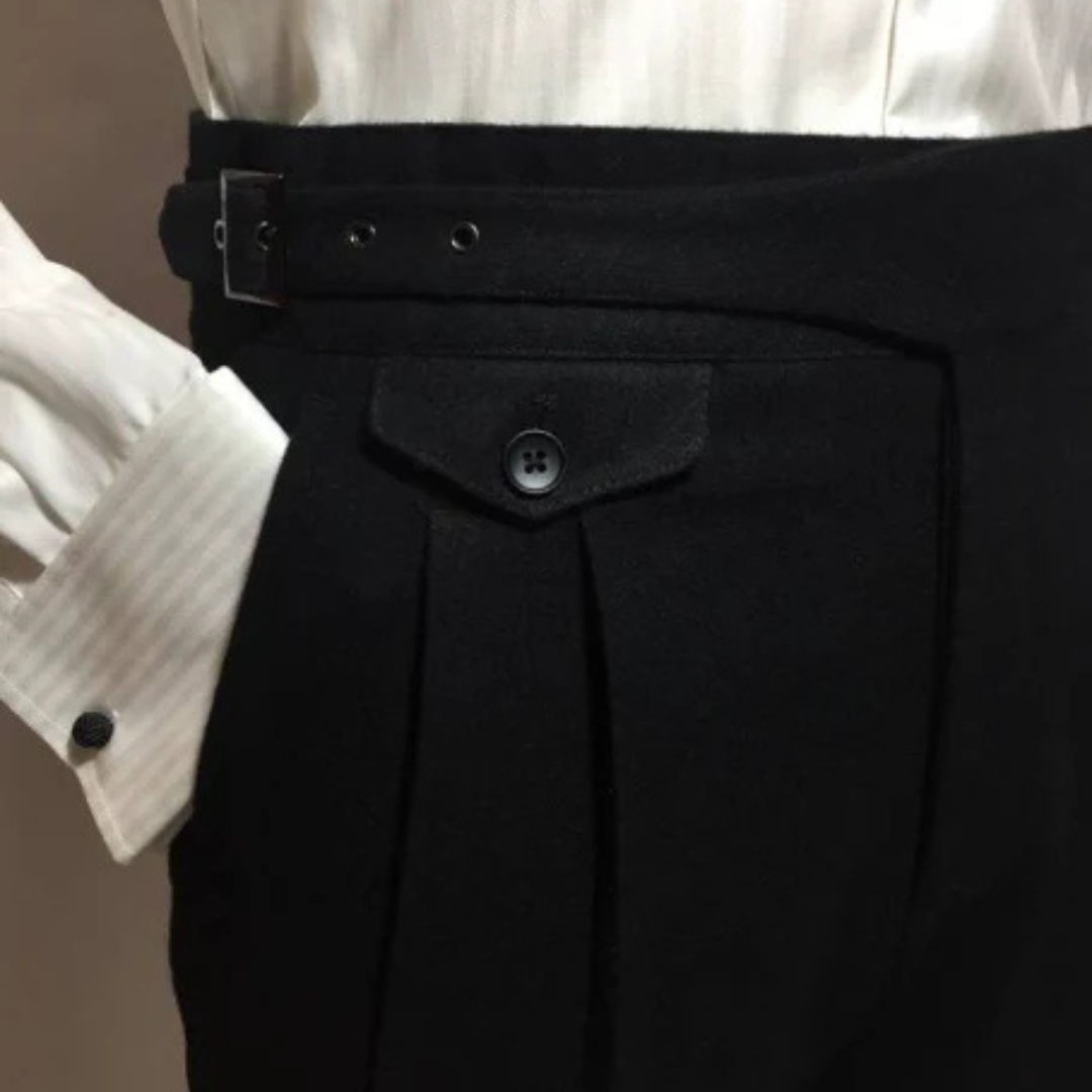 Emelianem | Herren Stylische Plissee Hose | Bequeme