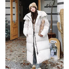 Damen Lange Winter Puffer Daunen Jacke | Kapuze