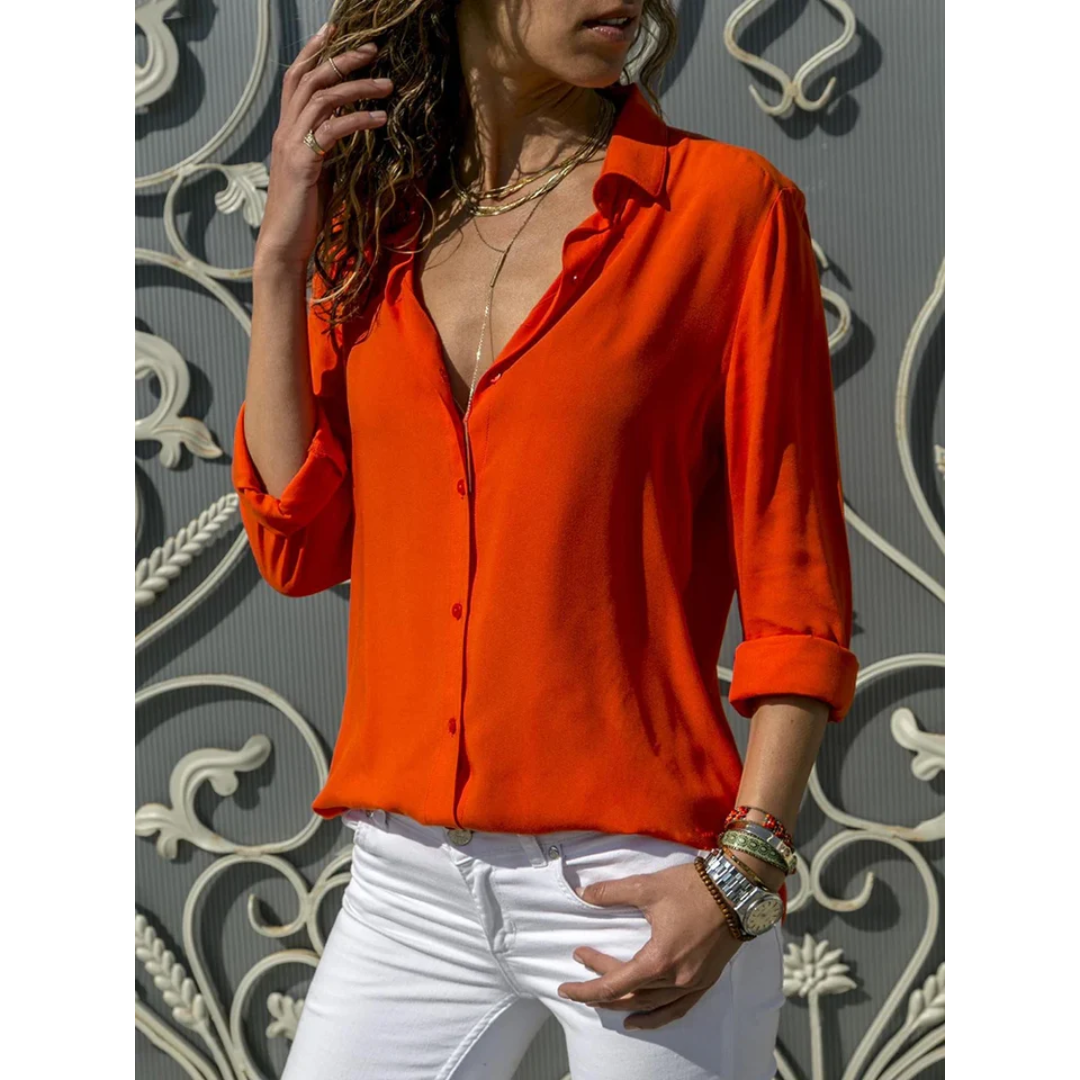 Women's Classic Summer Button Down Shirt | Long
