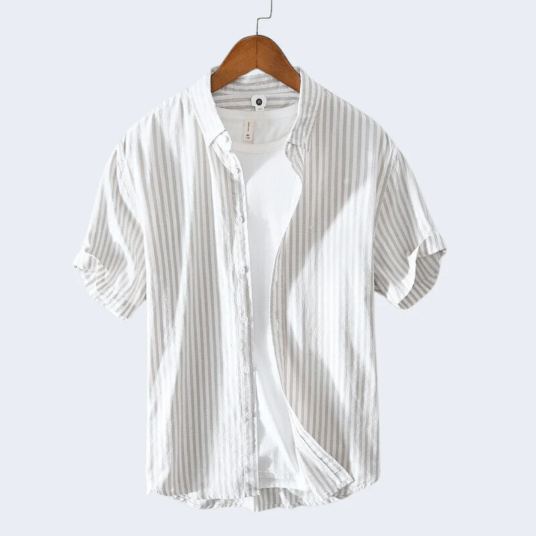Men's Stripe Short Sleeve Shirt | Spring