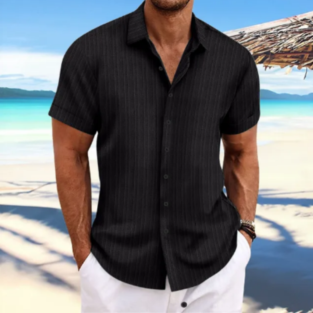 Men's Spring Button Down Beach Shirt | Short Sleeve