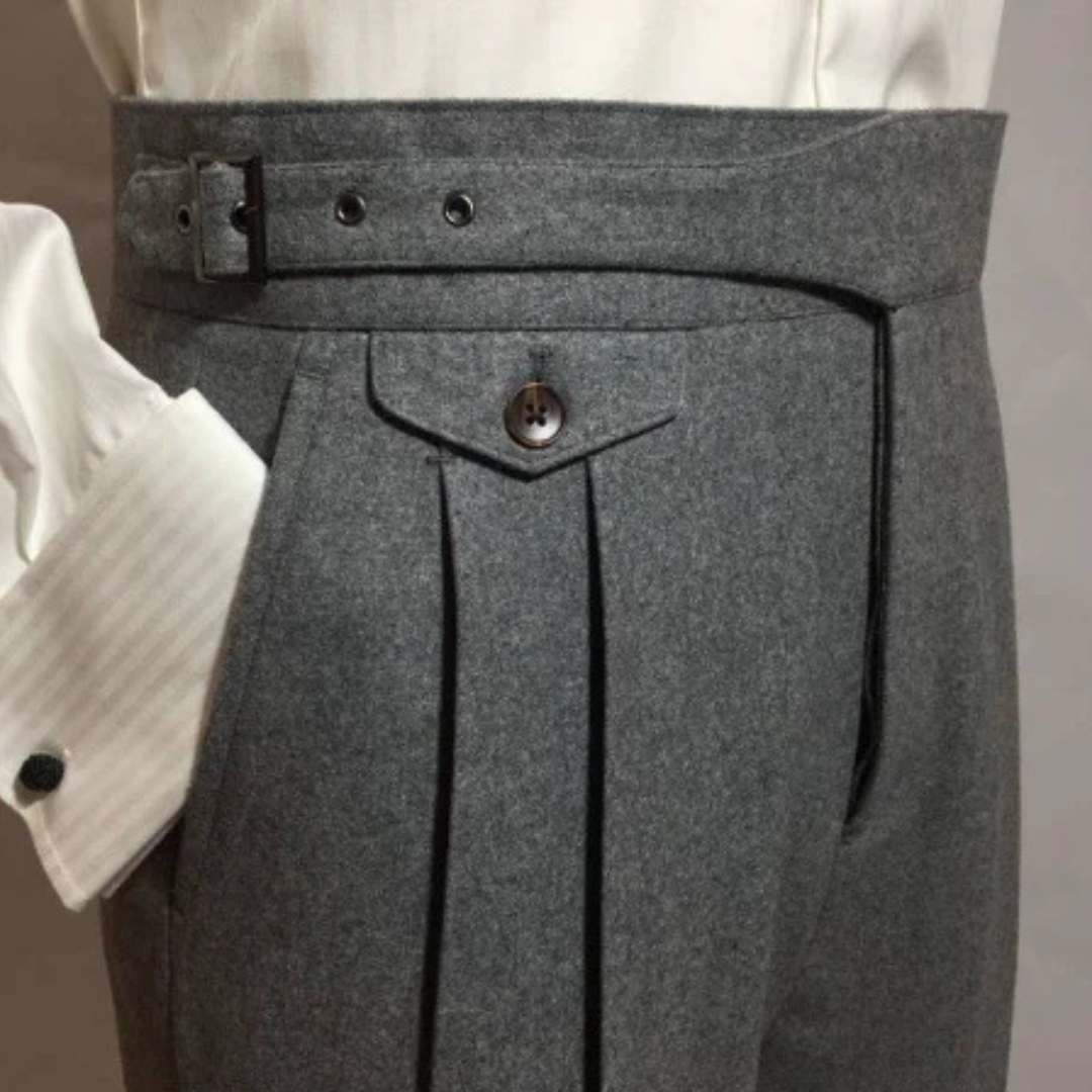 Emelianem | Herren Stylische Plissee Hose | Bequeme