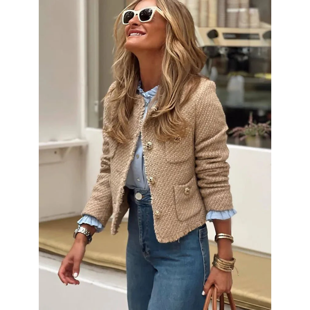 Women's Stylish Summer Cropped Jacket | Long Sleeve