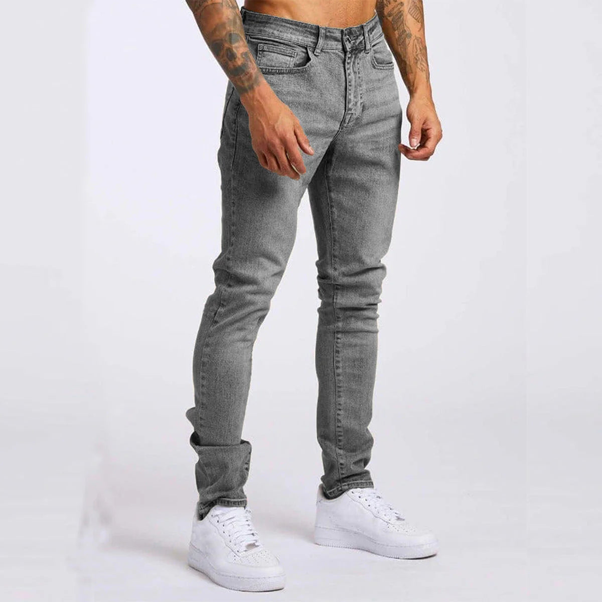 Men's Slim Fit Streetwear Stretch Jeans | Casual