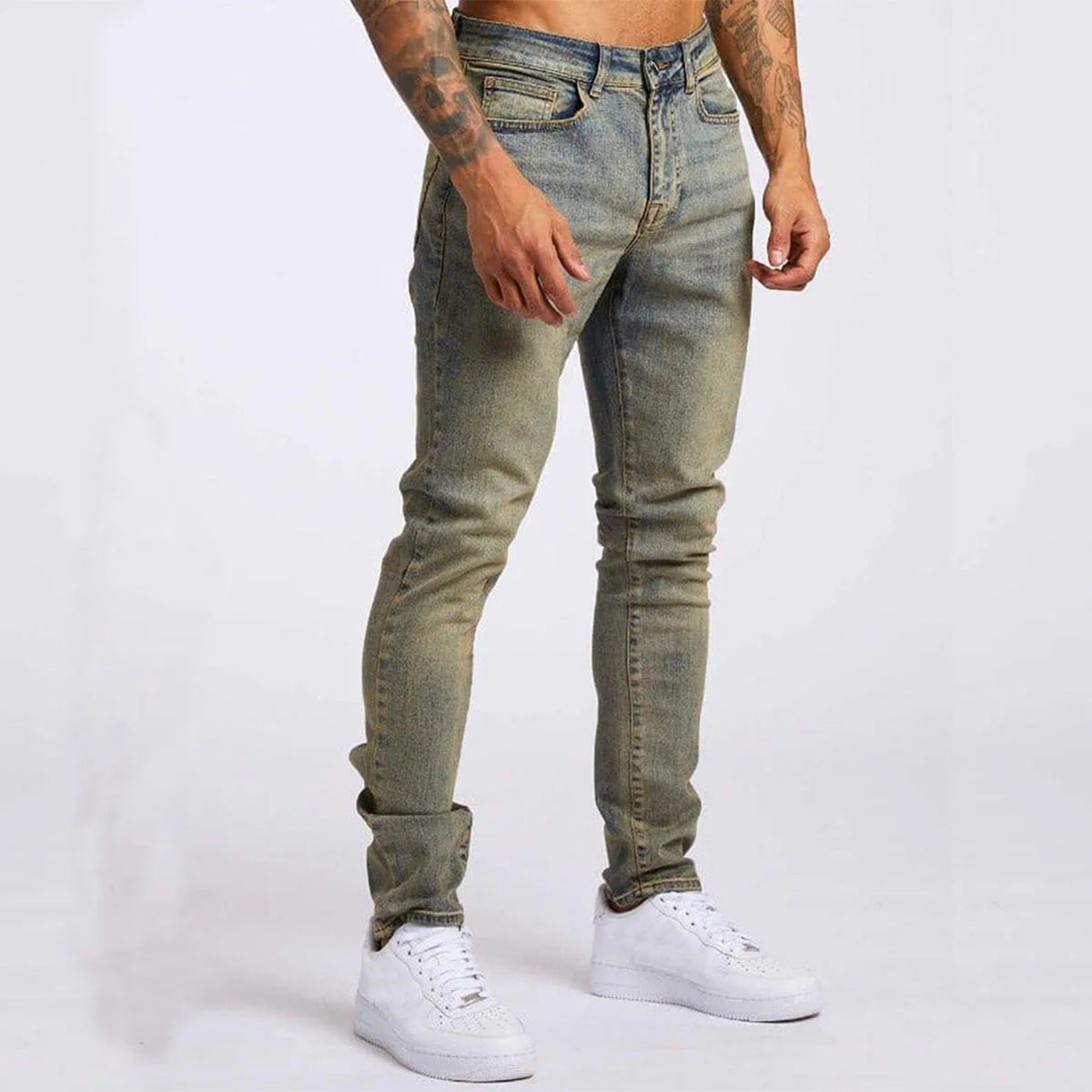 Men's Slim Fit Streetwear Stretch Jeans | Casual