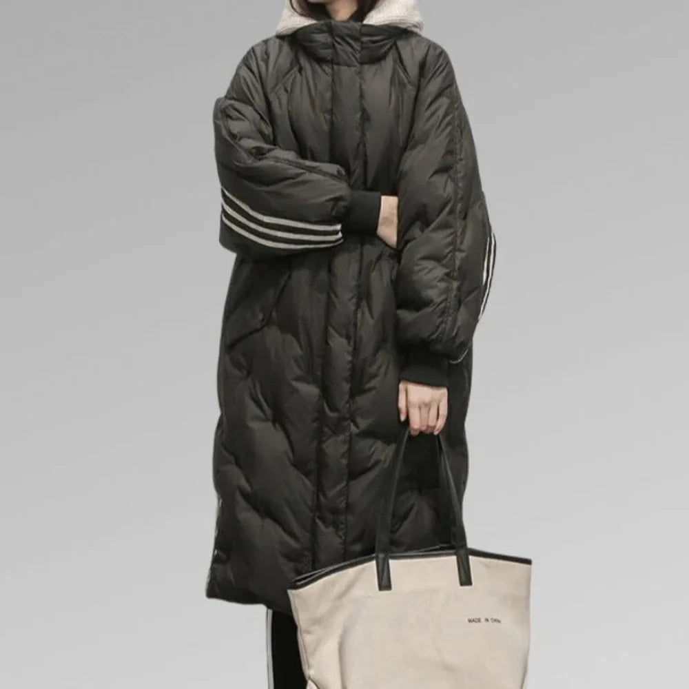 Women's Cozy Winter Puffer Hooded Coat | Long