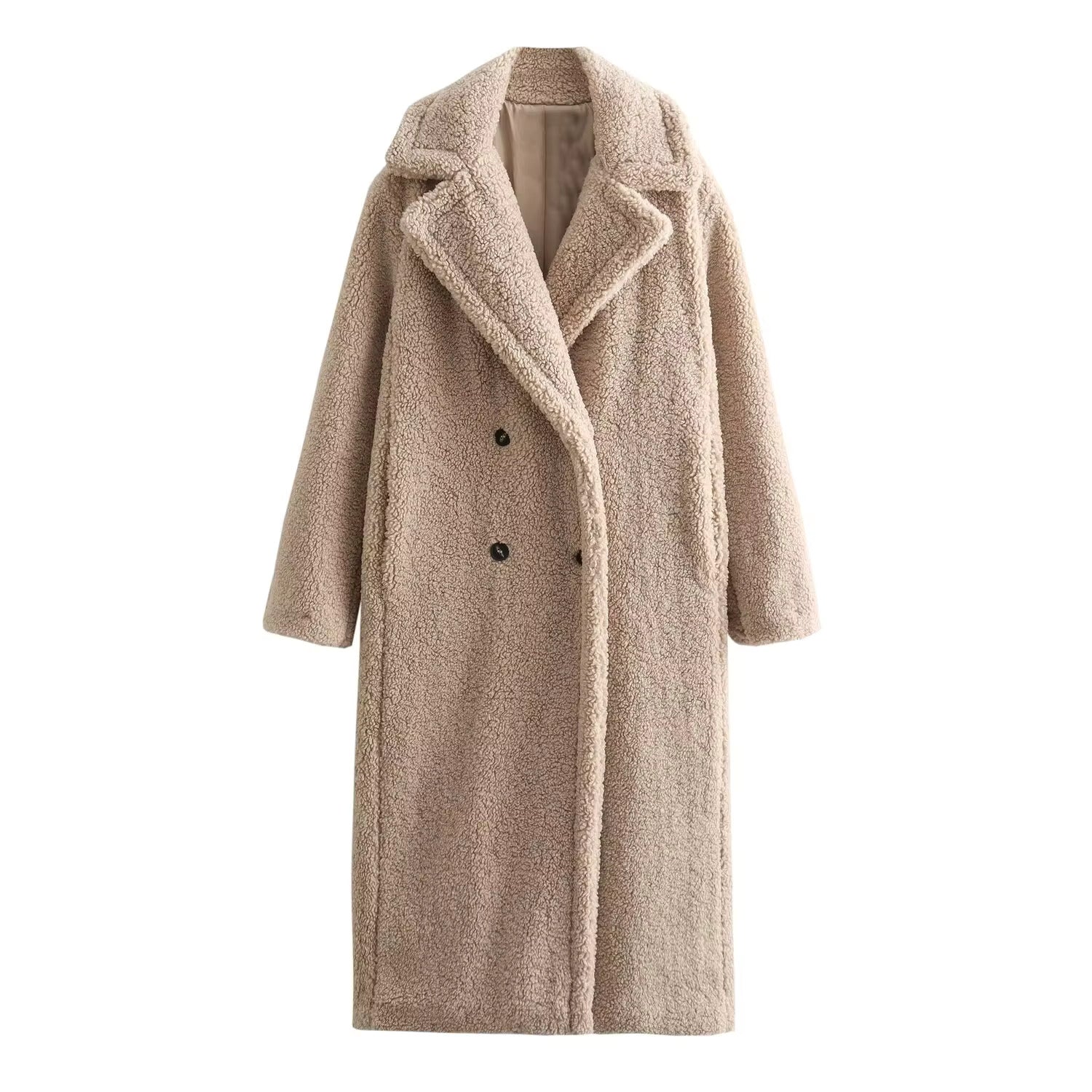 Women's Vintage Casual Fuzzy Coat | Long