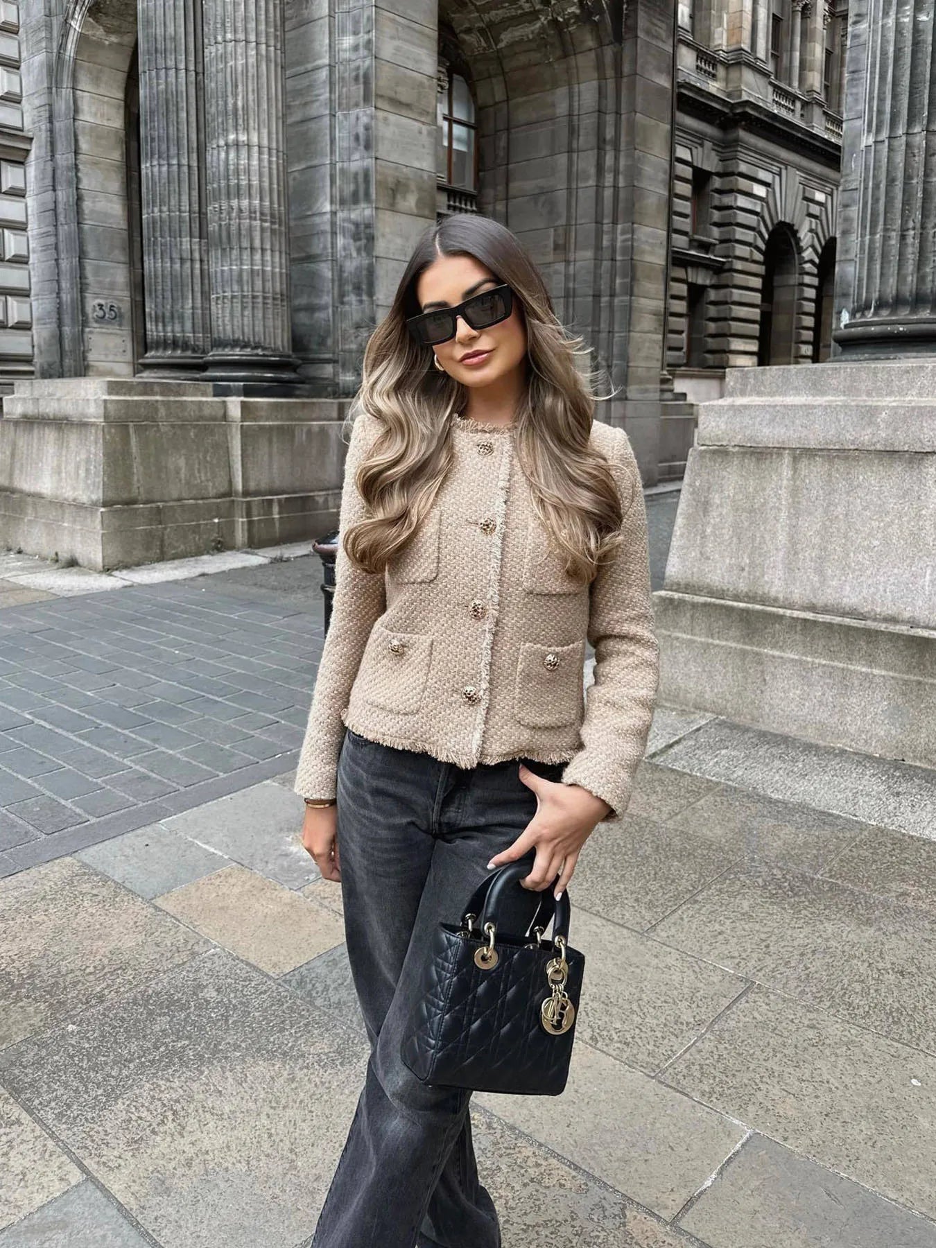 Autumn | Elegante Cropped Jacke mit Taschen