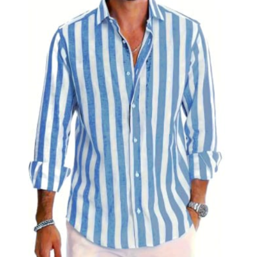 Men's Summer Stripe Shirt | Long Sleeve