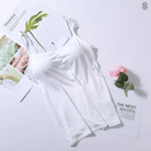 Damen Bequeme Cami Oberteil | Eingebauter BH
