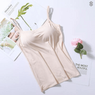 Damen Bequeme Cami Oberteil | Eingebauter BH